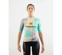 Castelli Buff Megamo 2025 Competizione 3 Short Sleeve Jersey White Grey Turquoise Women - M