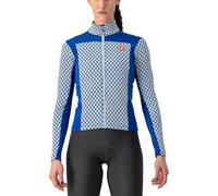 Castelli Challenge 2 Jersey FZ Cycling Jersey Men/Women, Breathable and Lightweight, with Front Zip, High Performance for Mixed Conditions, Sodalite Blue/Sterling Blue, M