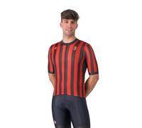 Castelli Competizione 3 AC Milan Home Short Sleeve Jersey Red Black, Size XXL