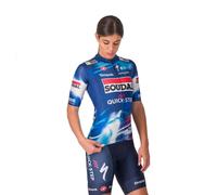Castelli Competizione 3 Short Sleeve Blue Red Soudal Quick-Step Women’s Jersey, Size S