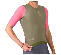 Castelli Corretto Short Sleeve Jersey Brown L Men L Brown Elmwood / Pink / White