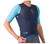 Castelli Corretto Short Sleeve Jersey Blue S Men S Belgian Blue / Blue Fiamma / White