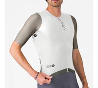 Castelli Corretto Short Sleeve Jersey Ivory White Green - XL