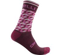 castelli Cubi W 15 Sock Women's Socks, womens, Socks, 4520570, Pro Red/Pink, S/M