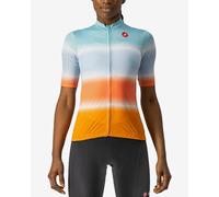 Castelli Dolce Short Sleeve Jersey Sky Blue Orange Women - M