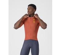 Castelli Drittone Logo Short Sleeve Jersey Orange S Men S Red Paprika / Mango / Mojito