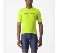 Castelli Elements Short Sleeve Jersey Electric Lime/Deep Green