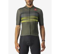 Castelli Endurance Pro Short Sleeve Jersey Dark Green Yellow Blue - XXL