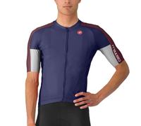 Castelli Entrata 6 Short Sleeve Jersey - SS25 - Belgian Blue / Deep Bordeaux / Silver / Small