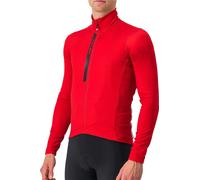 Castelli Entrata Thermal Mens Cycling Jersey Red Long Sleeve Reflective Bike Top