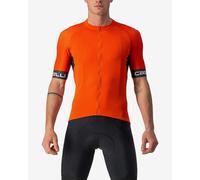 Castelli Entrata VI Short Sleeve Jersey Red Orange Dark Grey - XL