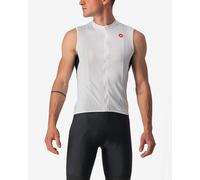 Castelli Entrata VI Sleeveless Jersey White Black Red - XS