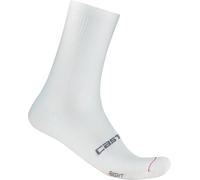 CASTELLI Men’s Espresso 18 Sock, Moisture Wicking Performance Cycling Apparel Sock for Road & Gravel Biking, White, XX-Large