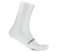 CASTELLI Men’s Espresso 18 Sock, Moisture Wicking Performance Cycling Apparel Sock for Road & Gravel Biking, White, XX-Large