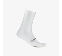 CASTELLI Men’s Espresso 18 Sock, Moisture Wicking Performance Cycling Apparel Sock for Road & Gravel Biking, White, L-X-L