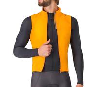 Castelli Espresso Mens Cycling Gilet Orange Windproof Reflective Bike Ride