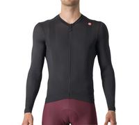 Castelli Espresso Mens Cycling Jersey Black Long Sleeve Reflective Bike Ride Top
