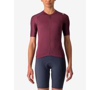 Castelli Espresso Short Sleeve Jersey Burgundy Women - L