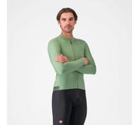 Castelli Espresso Thermal Long Sleeve Cycling Jersey Green Pepper/Deep Green