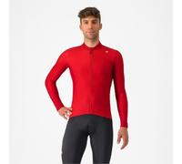 Castelli Espresso Thermal Long Sleeve Cycling Jersey Rich Red