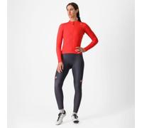 Castelli Espresso Thermal Womens Jersey Hibiscus/Dark Grey