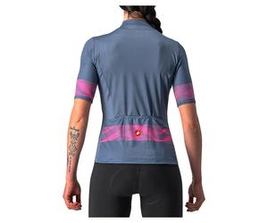 Castelli Fenice Short Sleeve Jersey Blue L Woman L Light Steel Blue / Pink Fluo