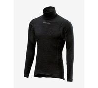 Castelli Flanders Warm Rosso Corsa Long Sleeve High Collar Base Layer Black - XS