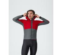 Castelli Fly Unltd Lightweight Windproof Cycling Jacket Red Shadow Grey - L