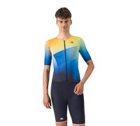 Castelli Free San Remo 3 M/C Blue Yellow Tri Suit, Size L