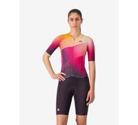 Castelli Free San Remo 3 Rosso Corsa Tri Suit short sleeve violet orange Women - XL