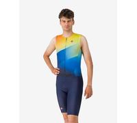 Castelli Free San Remo 3 Sleeveless Trisuit Blue Orange - M