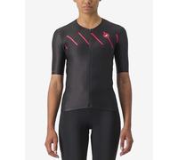 Castelli Free Speed 2 Race Top Rosso Corsa Short Sleeve Jersey Black Hibiscus Red Women - S