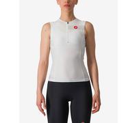 Castelli Free Tri 2 Rosso Corsa Sleeveless Top Pure White Black Women - S