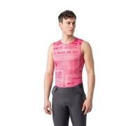 Castelli Giro d'Italia Gazzetta dello Sport Sleeveless Base Layer, Pink Giro, Size XXXL