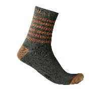 CASTELLI 4521555-075 GO 15 SOCK Unisex Socks Miitary Green/Olive Green/Fier XXL