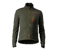 Castelli Go Gore-tex Infinium™ Windstopper® Jacket Green L Men L Military Green / Fiery Red