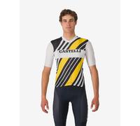 Castelli Heritage Jersey short sleeve black white yellow - S