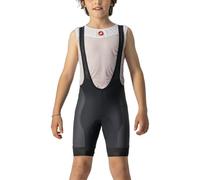 CASTELLI JR Competizione Bibshort Cycling Shorts with Braces for Children, Comfortable and Breathable Black/White