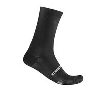 CASTELLI Men’s Espresso 18 Sock, Moisture Wicking Performance Cycling Apparel Sock for Road & Gravel Biking, Black, Large-X-Large