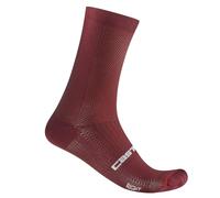CASTELLI Men’s Espresso 18 Sock, Moisture Wicking Performance Cycling Apparel Sock for Road & Gravel Biking, Deep Bordeaux, Large-X-Large