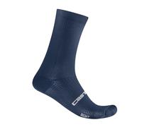 CASTELLI Men’s Espresso 18 Sock, Moisture Wicking Performance Cycling Apparel Sock for Road & Gravel Biking, Belgian Blue, XX-Large