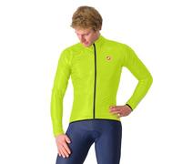 CASTELLI Men’s Squall Shell Jacket, Full Waterproof, Windproof Lightweight Reflective Jacket for Road Cycling & Gravel Biking, Electric Lime/Black, 3XL