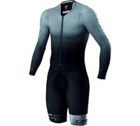 CASTELLI Men's Body Paint 4.x Speed Suit Ls Short, Silver Grey/Black, S