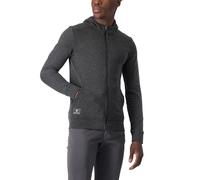 CASTELLI Milano 2 Full Zip Fleece, Men's/Women's Cycling Sweatshirt, Full Zip, Comfortable and Breathable, Perfect for Workouts and Winter Colds Dark Gray