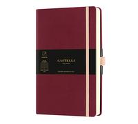 Castelli Milano AQUARELA Black Cherry Notebook 13x21 cm Striped Hard Cover Colour Bordeaux 240 Pag