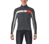 Castelli Mortirolo 6S Cycling Jacket - Dark Grey / Silver Grey / Red Reflex / Medium