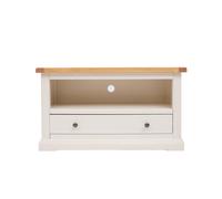 Castelli Off White 1 Drawer TV Cabinet Brass Knob Cabinet Bits Off White One Size