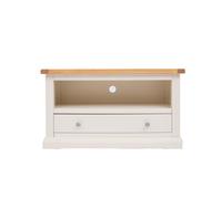 Castelli Off White 1 Drawer TV Cabinet Chrome Knob Cabinet Bits Off White One Size