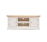 Castelli Off White 2 Door TV Cabinet Chrome Knob Cabinet Bits Off White One Size