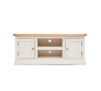 Castelli Off White 2 Door TV Cabinet Wood Knob Cabinet Bits Off White One Size